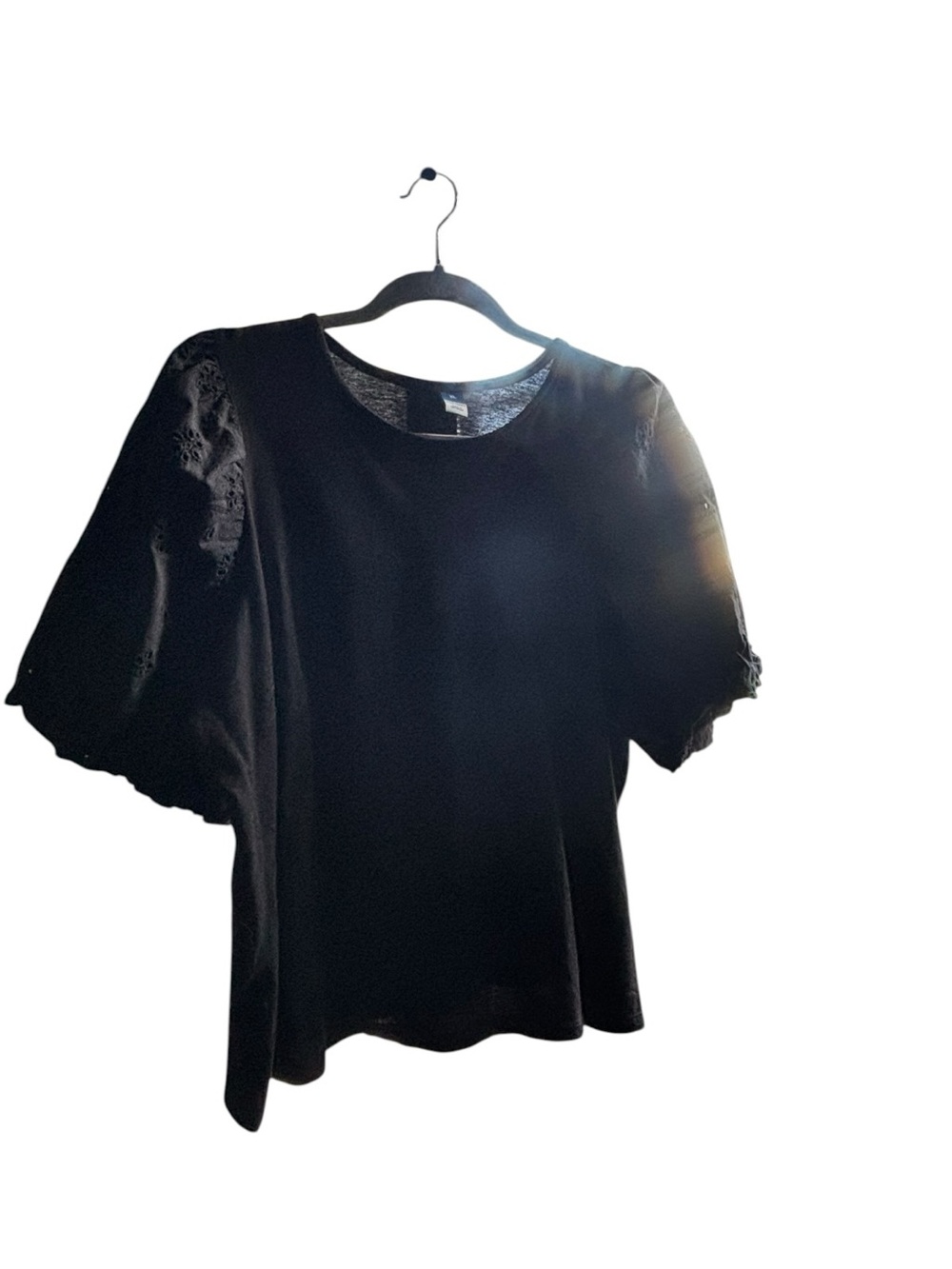 Old Navy Peasant Peplum Blouse + Black Puff Sleeve Top Bundle – Size XL - Picture 5 of 9